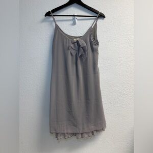 A'Reve Gray Chemise with Bow Detail S
